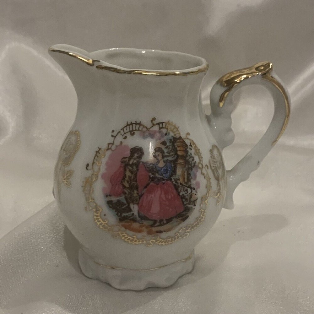 Royal Vienna. Japan. Creamer or Individual Syrup Pitcher. Courtship 1146. B2